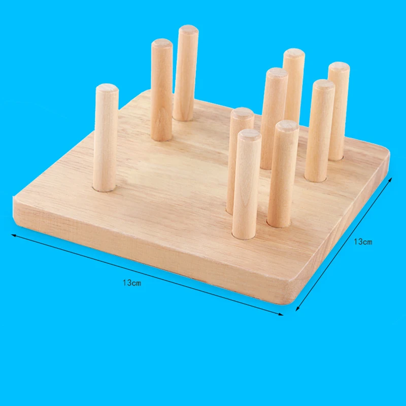  Baby Toys Wooden Blocks Shape Jointed Board Teaching Learning Education Building Chopping Block Mat - 33056744129