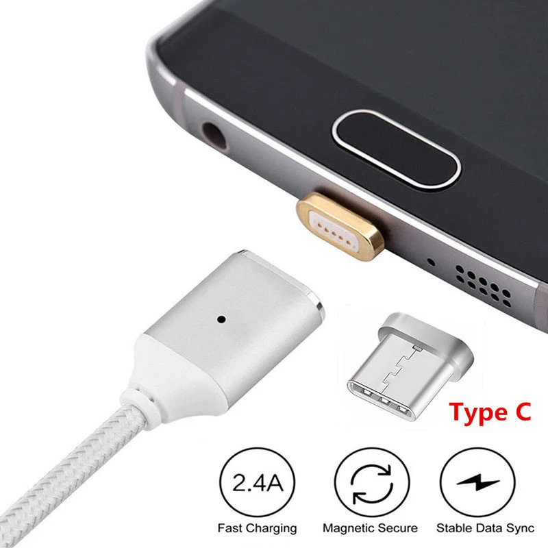 

Braided Magnetic Cable USB Type C Magnetic Adapter USB 3.1 Type-C Magnetical Charge for HUAWei P9 for OnePlus 2 /3 for Xiaomi 5