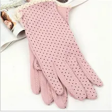 1 пара, розовый цвет,, женские противоскользящие Хлопковые гольфы для вождения, модные летние/осенние противоскользящие перчатки для защиты от солнца