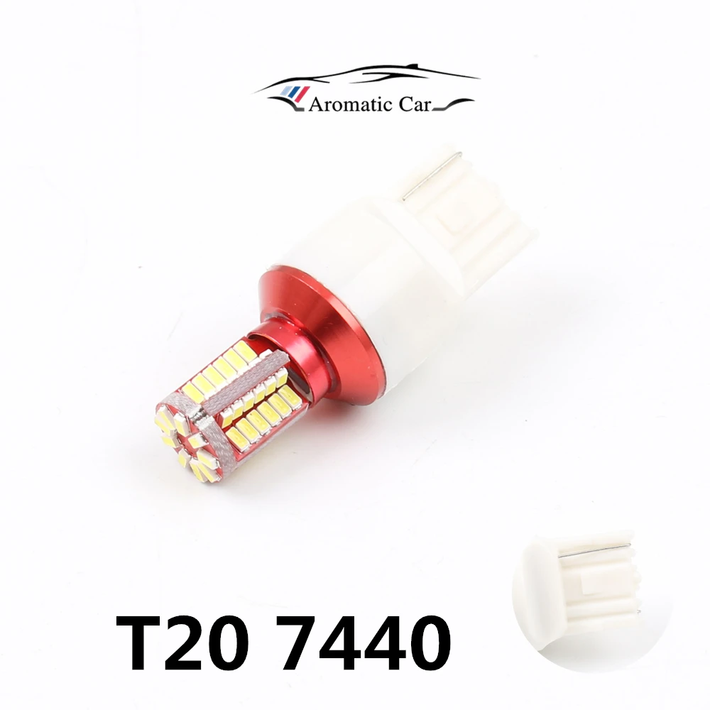2 шт. T20 W21/5 Вт 7440 7443 57 Led 3014 smd лампа для резервного сигнала поворота Стоп-сигнал