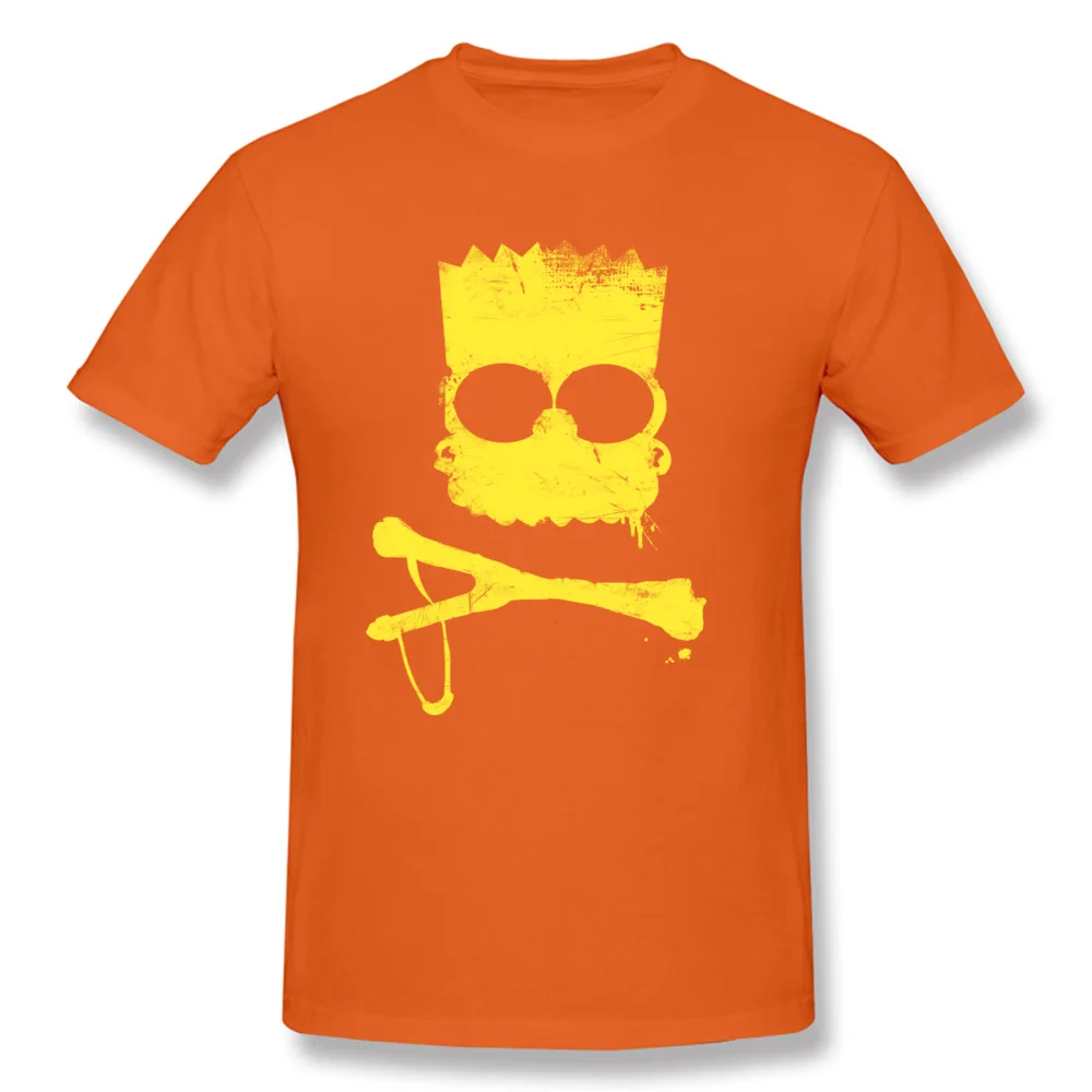 O-Neck Bart 100% Cotton Men T Shirts Family Short Sleeve Tees Prevailing Gift Tops Tees Top Quality Bart orange