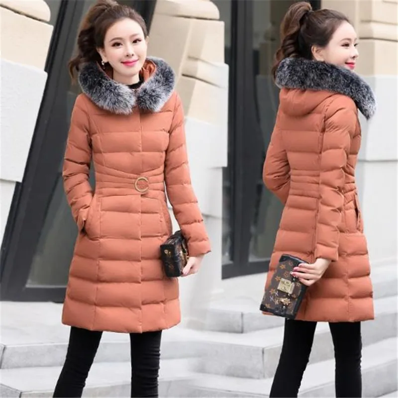 Coton Élégant Outwear Manteau À Qualité 1 Hiver 2 4 Nouveau Fourrure Mode Haute Capuchon Parka Col Femmes 5 De Longue Chaud Mince Femme 2018 Grand 3 Veste q1fwn7wv