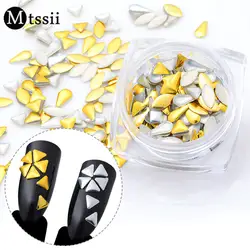 Mtssii 2.5 г цвета: золотистый, серебристый заклепки ногтей шпильки маркиза Water Drop Треугольники Маникюр Дизайн ногтей 3D украшения