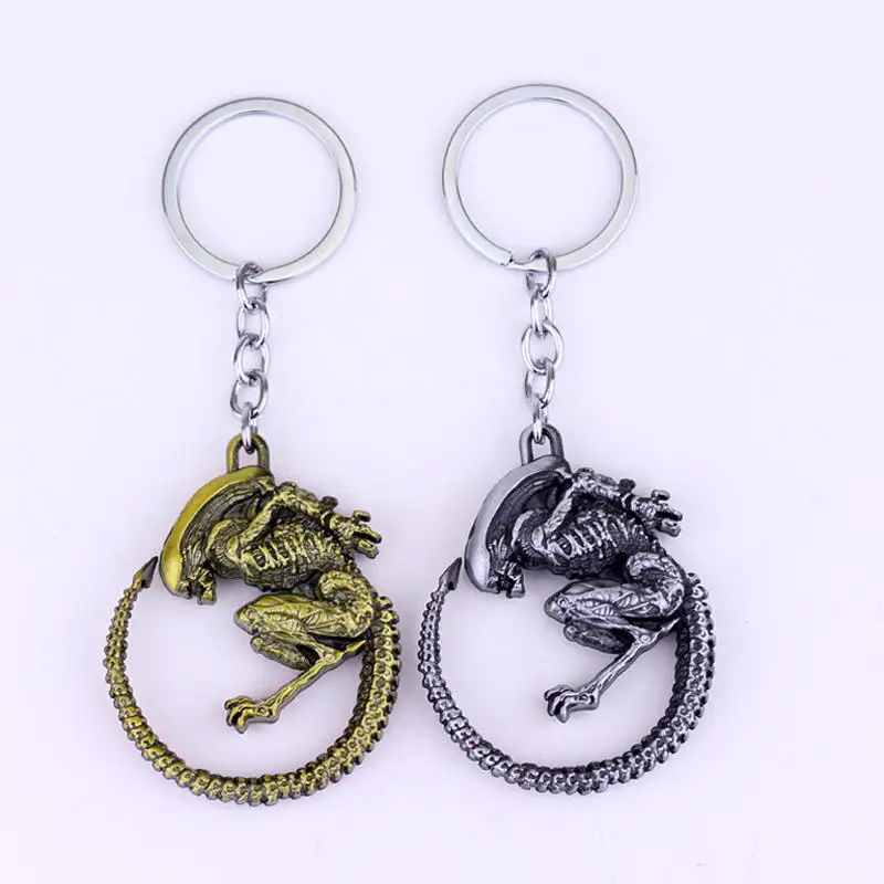 

MQCHUN Aliens Predator AVP Keychain 5.2x5.2cm Alien Llaveros Alloy 2 Colors Car Key Chain Ring Men Jewelry Souvenir