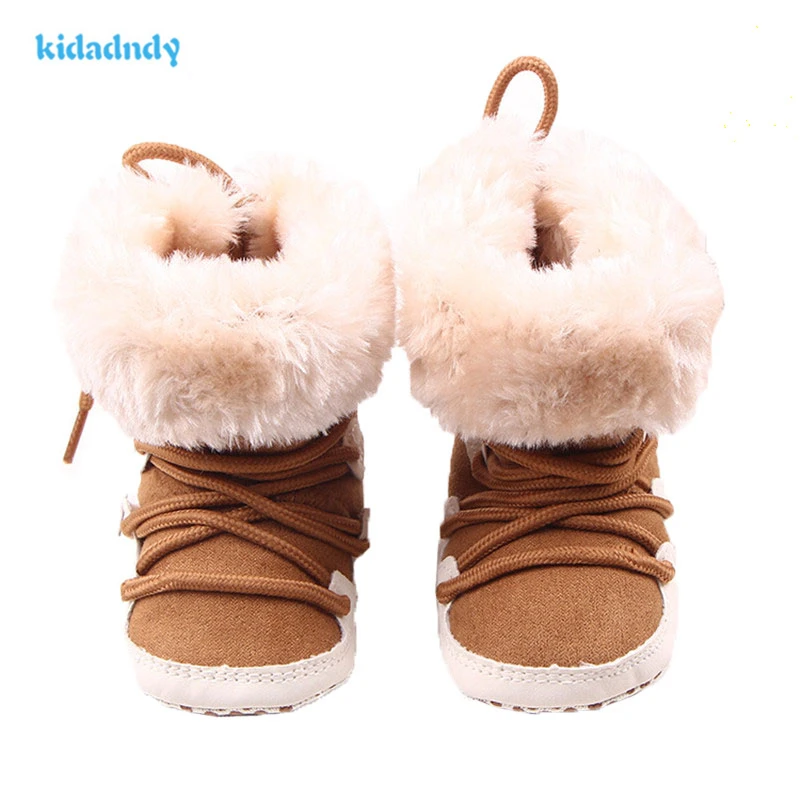 Обувь для малышей мягкая подошва кроватки обувь для маленьких девочек теплая зимняя обувь новорожденных девочек мальчиков зимние сапоги