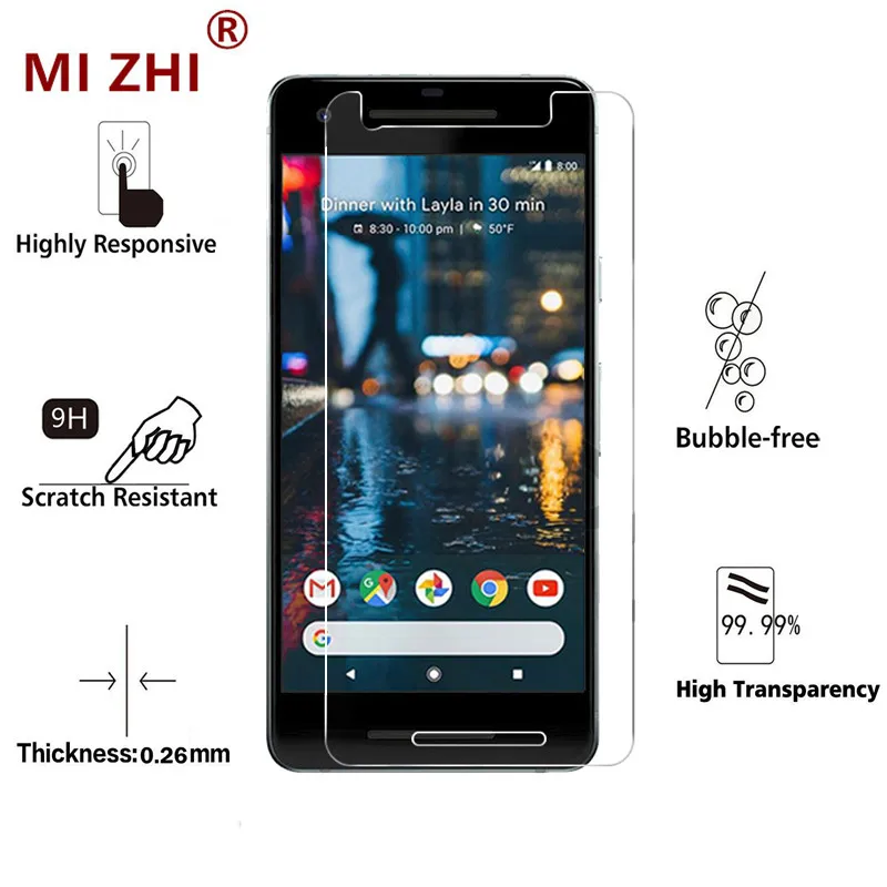 Закаленное стекло для Google Pixel 2 Pixel2 XL 6 P 9H Защита экрана 2XL Pixel2XL Защитная пленка