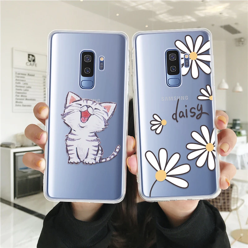 

Fashion Patterned Clear Case For Samsung Galaxy S9 S10 S8 A8 Plus S10E Soft TPU Back Cover Shell for Samsung J4 J6 2018 Capa