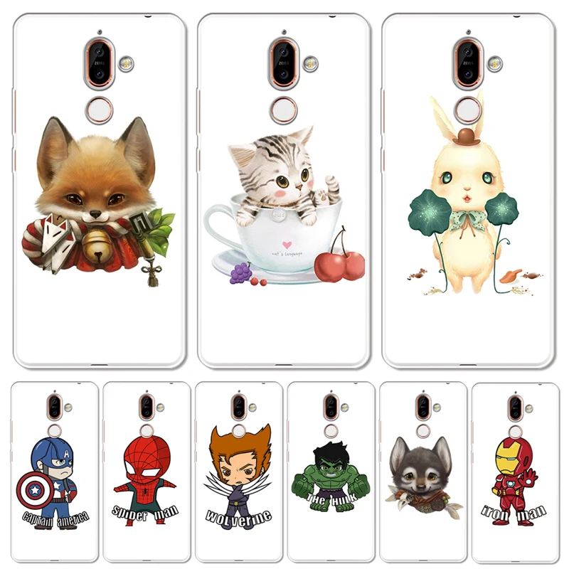 Marvel cartoon For Nokia 1 3 5 8 6 2 7 Plus 9 2.1 3.1 5.1 6.1 2018 X7 X3 X6 7.1 phone case cover Luxury coque Soft Silicone |
