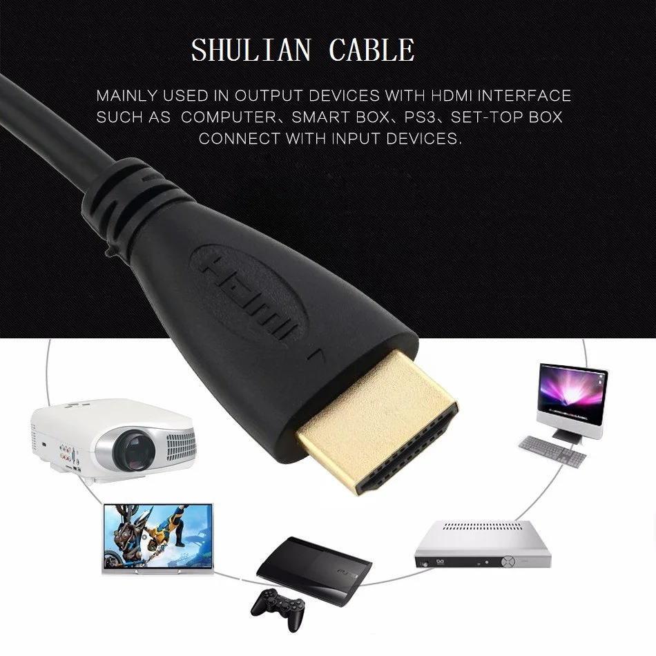 SL High Speed HDMI Cable Male to Male Gold Plated HDMI 1.4V Version 1080P 3D for PS3 projector HD LCD Apple TV computer cable SL High Speed HDMI Cable Male to Male Gold Plated HDMI 1.4V Version 1080P 3D for PS3 projector HD LCD Apple TV computer cable
