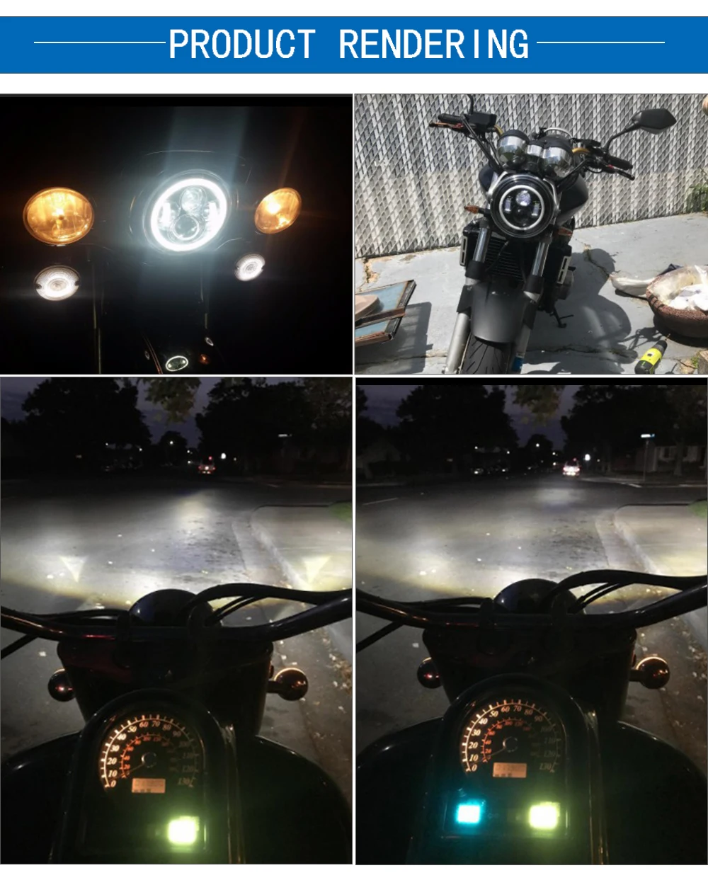 Мотоцикл черный/хром Halo Angel Eye DRL светодиодный налобный фонарь двигатель Davidsion Softail тонкий Fat Boy " дюймовый H4 светодиодный налобный фонарь