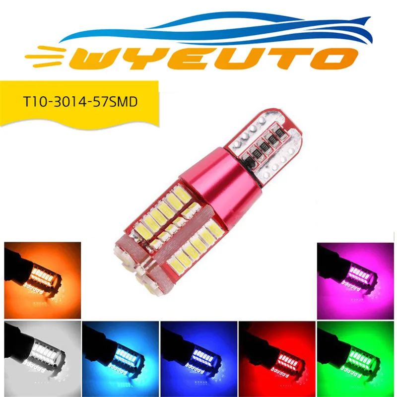 

1pcs white Car led width lamp t10 stepless decoding card light t10 3014 57 lamp width lamp 12v