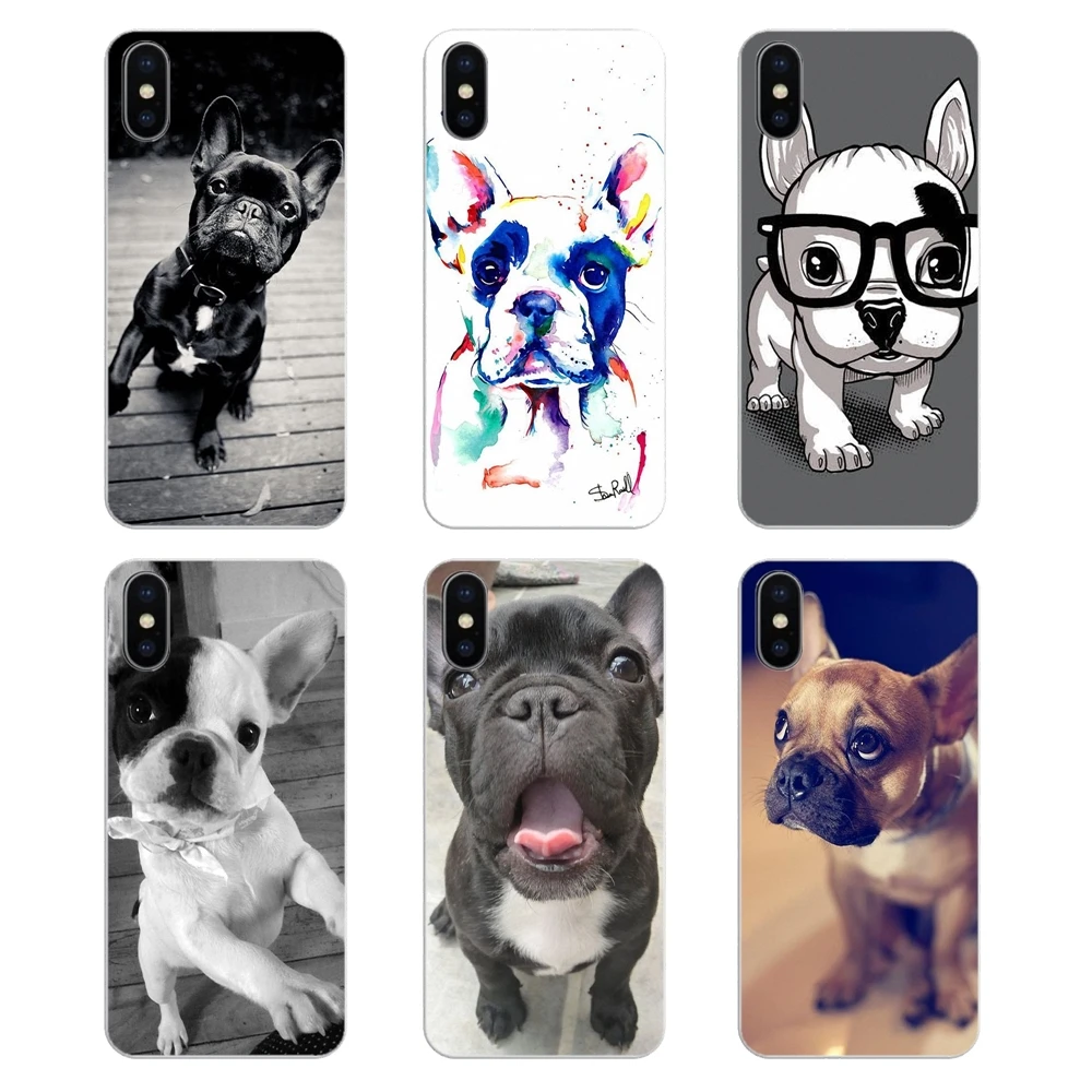 

For Xiaomi Mi A1 A2 5X 6X 8 lite SE Pro Max Mix 2 2S 3 Mi5 Mi5S whimsical colorful french bulldog Dogs puppy Animal Phone Covers