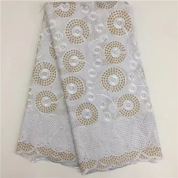 

Latest White African Swiss Voile Lace High Quality Pretty 100% Cotton Swiss Voile Laces For Wedding Dress