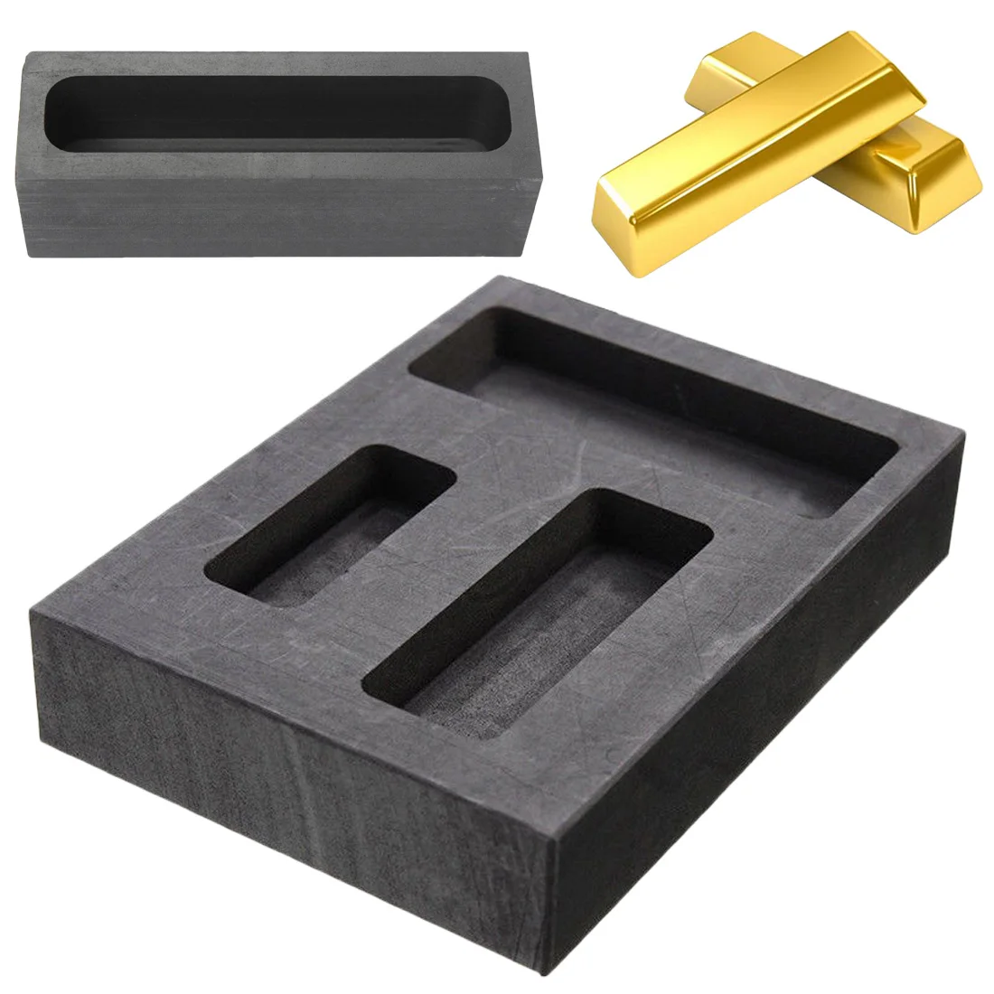 

Metal Smelting Tools 1/2/3/5 Hole High-purity Melting Graphite Crucible Silver Gold Melting Goove Metal Mold Crucible