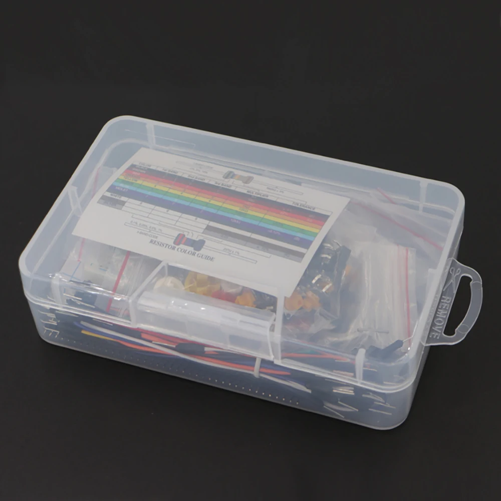 Starter Kit for Ar-du-ino Resistor /LED / Capacitor / Jumper Wires / Breadboard resistor Kit with Retail Box