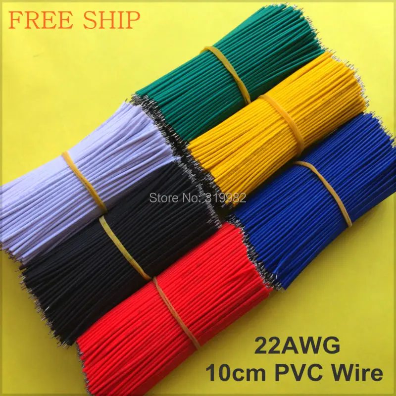 100 шт./лот 10 см ПВХ провод Луженая Медь 22AWG светодиодная полоса разъем электронный