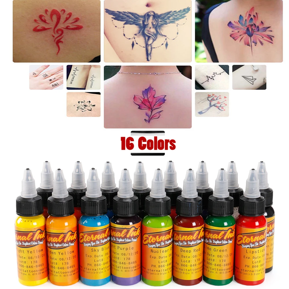 1 Bottle 1oz black Tattoo Ink Pigment Set Kits font b Body b font Arts 30ml