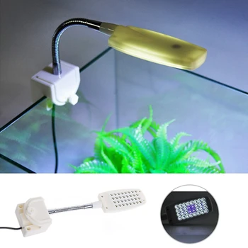

LED Fishbowl Light 4 Blue + 28 White AC220V LED Aquarium Light Lamp For Coral Reef Aquatic EU Plug Fish Tank Ornament Drop Ship