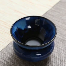 Креативный Yacobian синяя керамическая для кофе и молока ситечко для чая Китайский Чайный набор кунг-фу винтажные аксессуары чайные листья фильтр для подарков