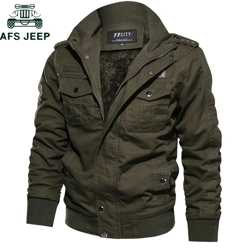 Утолщенная зимняя куртка мужская армейская Военная тактическая куртка размера плюс M-6XL стоячая куртка-бомбер мужская повседневная авиационная куртка