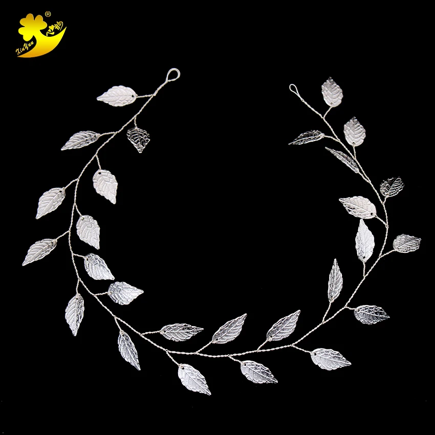 Xinyu модные повязка для волос-листья Серебряный аксессуары для волос; свадебные аксессуары ручной работы для волос, свадебные аксессуары, повязка на голову, повязка на голову