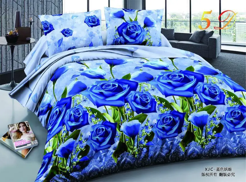 New Beautiful 3d Flower Rose Feast Pattern Bedding Set Bed Sheets