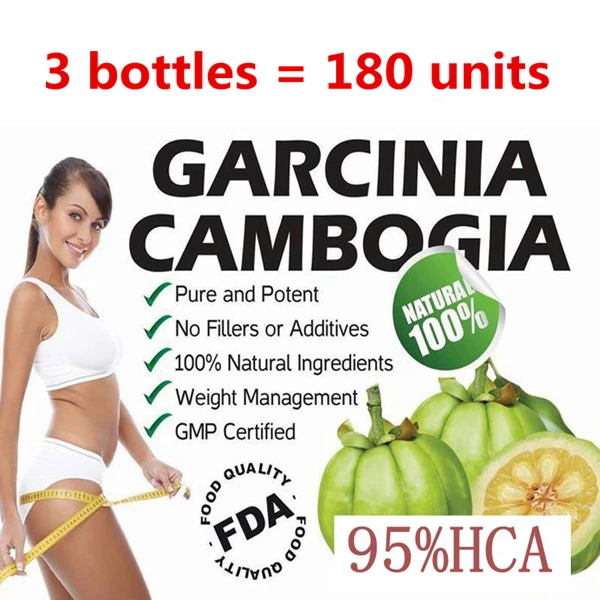 3 bottles = 180 units 100% Original Pure Garcinia cambogia extracts weight loss diet supplement Burn Fat ( 95% HCA ) Slimming 3 bottles = 180 units 100% Original Pure Garcinia cambogia extracts weight loss diet supplement Burn Fat ( 95% HCA ) Slimming