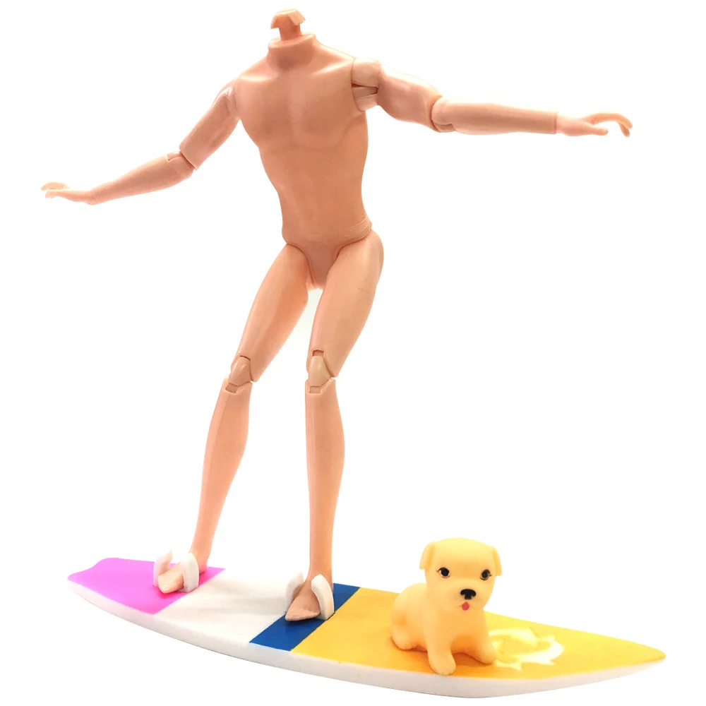 NK один набор кукла пластиковая доска для серфинга+ собака для парень Барби Кен Кукла Экстремальный Спорт игрушки лучший подарок кукла дом аксессуары DZ