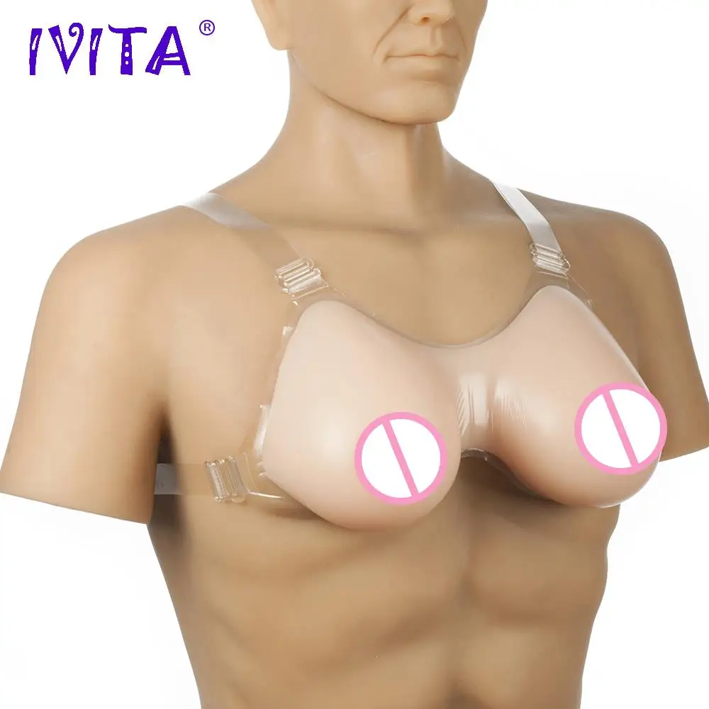 

IVITA 800g Large Silicone False Fake Boobs Drag Queen Transvestite Crossdresser Cosplay Breast Forms Mastectomy Shemale Bra