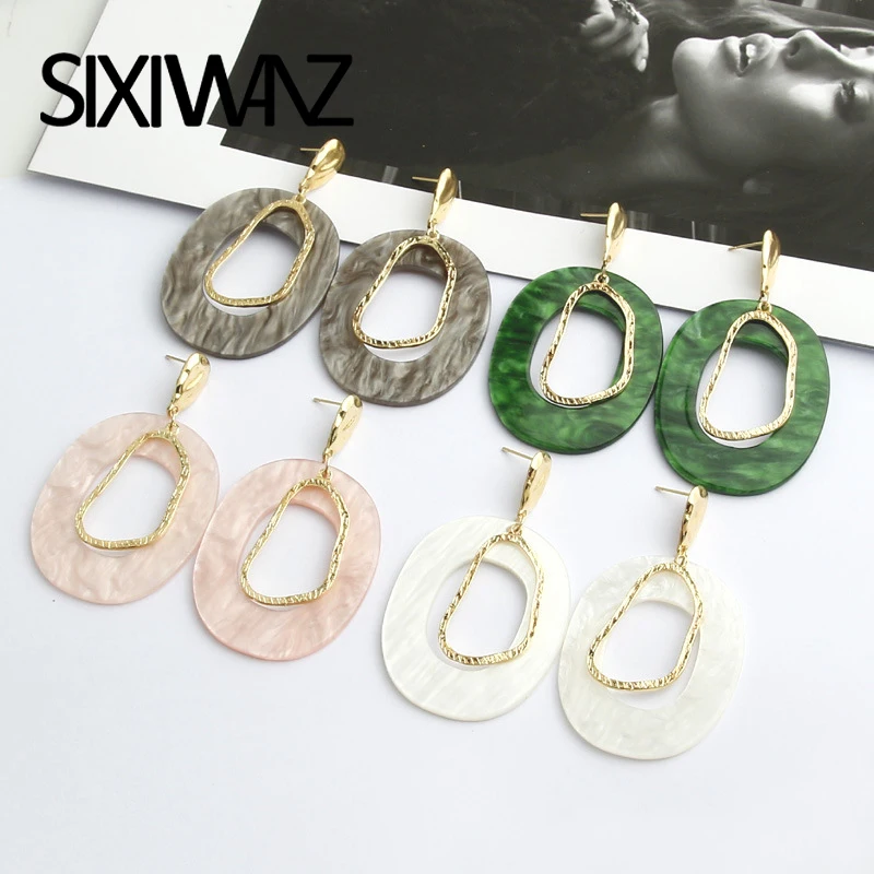 

Fashion Tortoiseshell Geometry Acetate Party Earrings ZA 2019 Hot Sale Acrylic Resin Leopard Dangle Earring For Women Jewelry Br