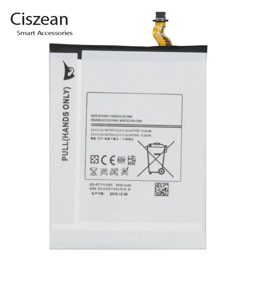 

1x 3600mAh EB-BT115ABC EB-BT115ABE EB-BT111ABE Replacement Battery For Samsung Galaxy Tab Tablet 3 Lite 7.0 3G SM-T111 T110 T115