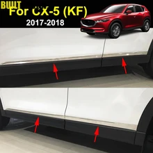 Para mazda Cx-5 cx5 2nd gen kf 2017-2019 linha de porta lateral inoxidável forro corpo moldagem chrome capa guarnição decore protetor guarda