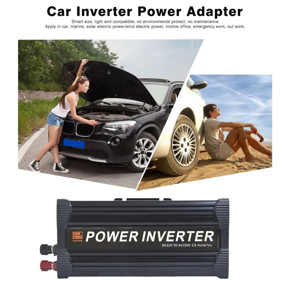 

5000w DC 12V To AC 220V Car Inverter Power Adapter Modified Sine Wave Car Voltage Adapter MCU Control Car Charger Easy Carrying