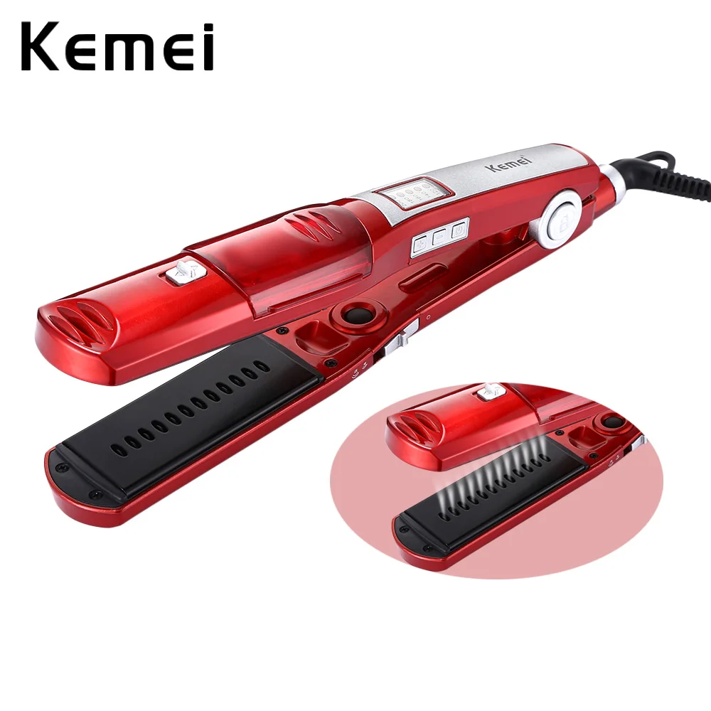 

Kemei KM - 3011 Vapor Hair Steam Spray Ceramic Electric Straightener Fast Styler Z20