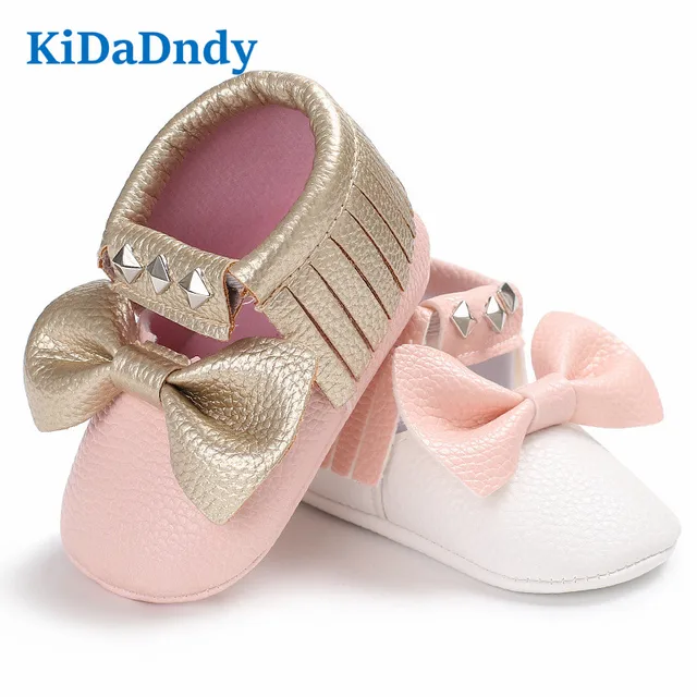 KiDaDndy 0 1 years old tassel baby shoes fashion kid toddler shoes soft