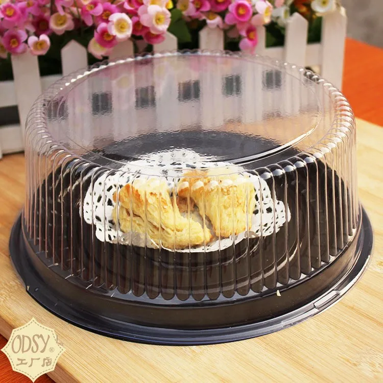 

300pcs big round cake box pastry packaging/ 8 inch cheese box /clear plastic cake container / big cake decoration holder