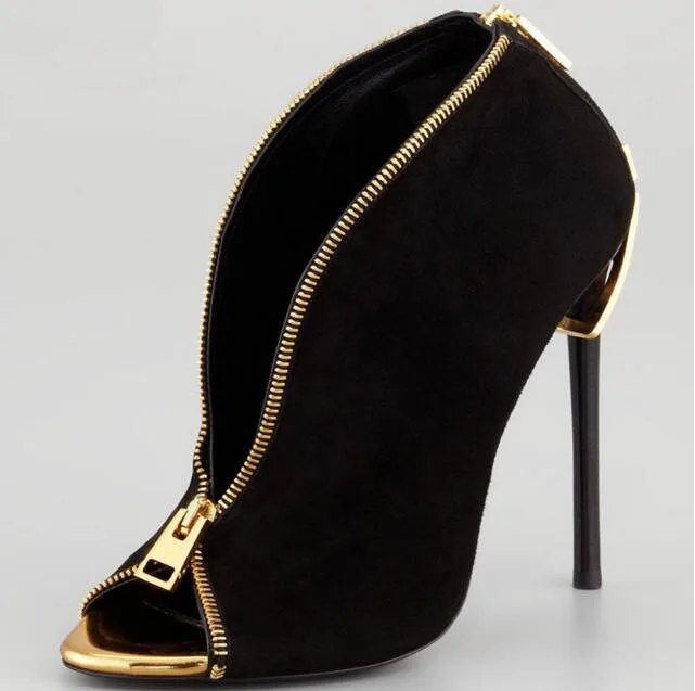 2017 Sexy Ladies Bottines Black Suede 