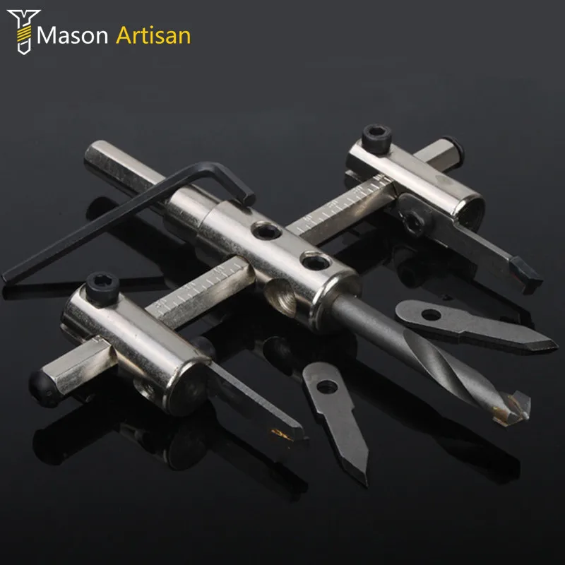

30-200mm Aircraft type hole Cutter Adjustable Core Drill Bit Holesaw Tool Kit For Cordless Rotary Tool Herramientas