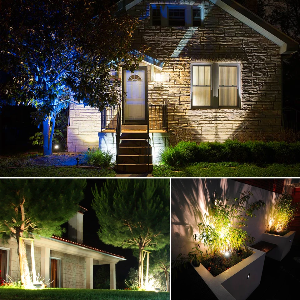 Smart Floodlight LED Outdoor Light RGB 15W Bluetooth4.0 360° APP Group Control IP66 Garden Waterproof Color Changing Spotlight