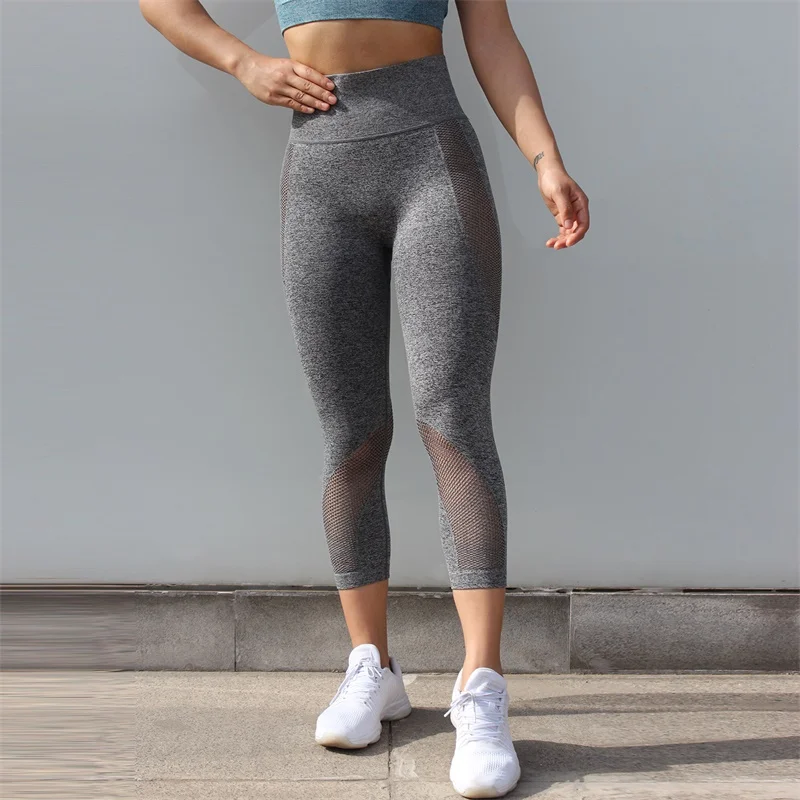 Для женщин Йога эластичные брюки с высокой посадкой Фитнес спортивные облегающие леггинсы с принтом тонкая спортивная одежда для бега Спортивные штаны быстросохнущие тренировочные штаны