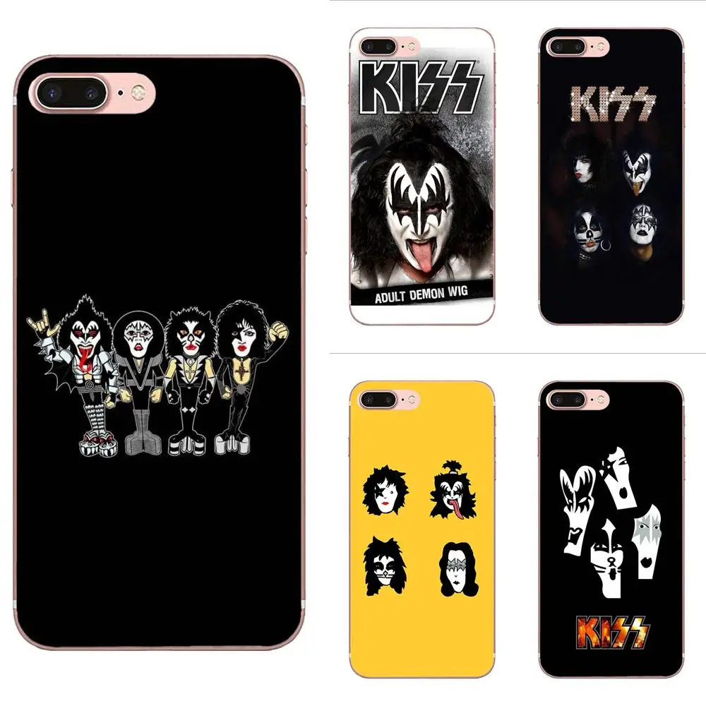 Тонкий чехол Kiss Let's Rock Band Skin для Apple iPhone 4 4S 5 5C 5S SE 6 6S 7 8 Plus X XS Max XR|Чехлы-накладки| |
