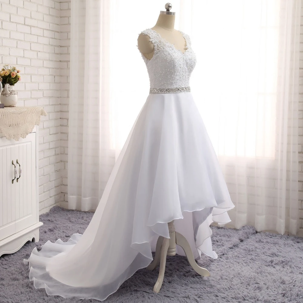 a line high low wedding dresses