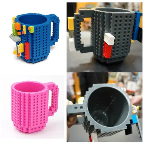 

12oz/350ml Brick Mug Type Building Blocks Coffee Cup Build-On Block Puzzle Mug Drinkware DIY Gift