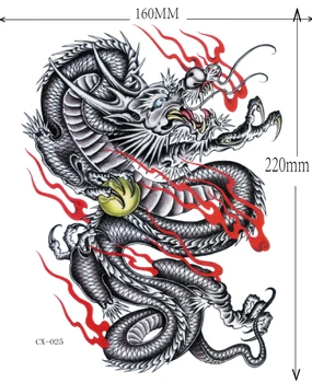 

2pcs Leg wrist length big waterproof tattoo stickers large arm Temporary Tattoo stickers men women