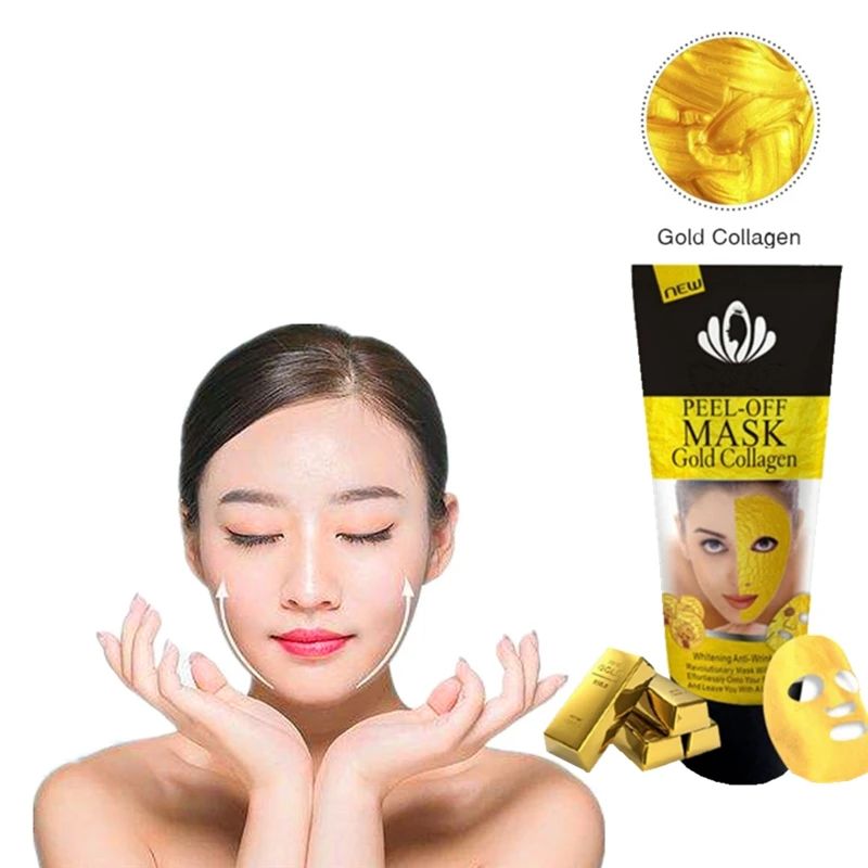 

Real 24K Gold Collagen Mask Moisturizing Oil-control Sheet Mask Anti-Aging Smooth Skin Korea Cosmetics Facial Neck Mask 120g