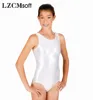 LZCMsoft Unisex Shiny Metallic Ballet Leotard Dancewear Red Tank Unitard Bodysuit for Women Team Performance ► Photo 2/6