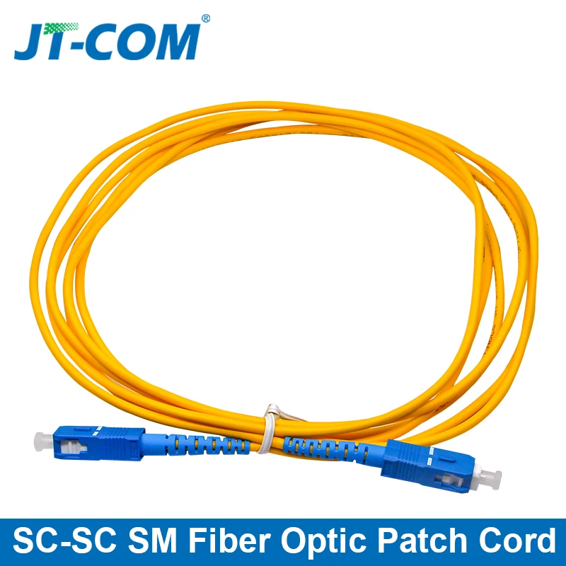 10 шт. 3 м SC/PC волоконно-оптический патч-корд SM SC-SC LC FC кабель Перемычка одномодовый одножильный оптический Fibra оптика FTTH 9/125um ПВХ
