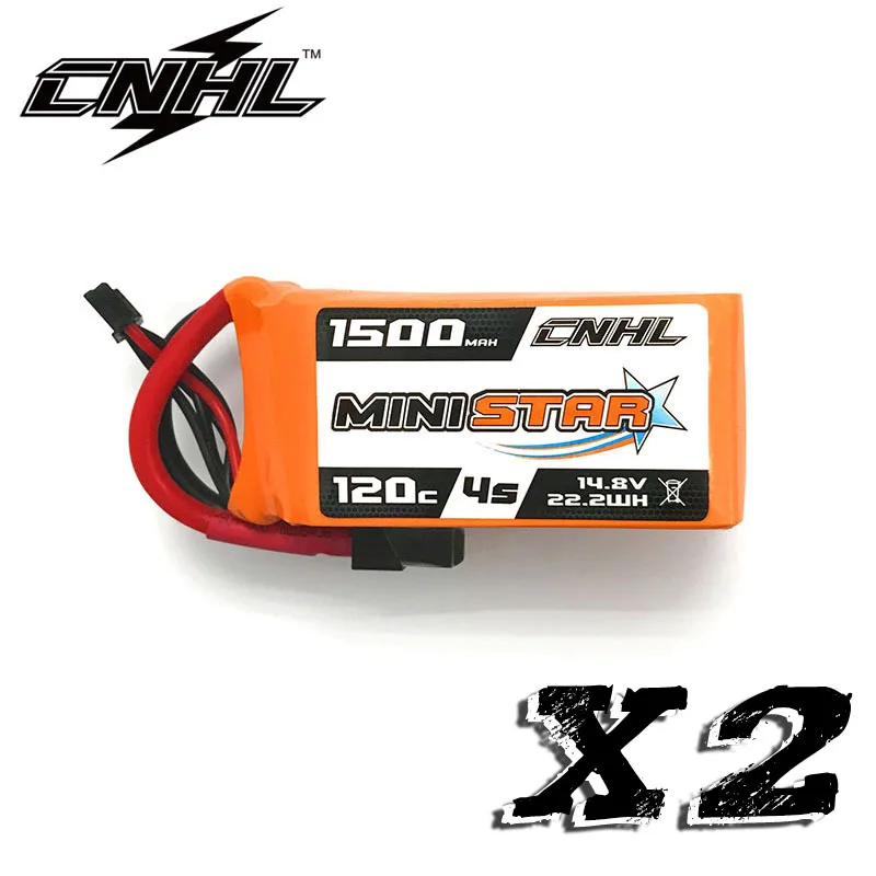 2 шт CNHL MiniStar 1500 mAh 14,8 V 4S 120C Lipo батарея