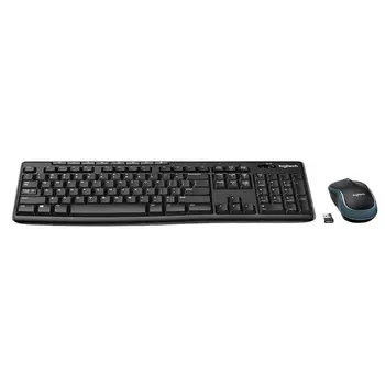 

Logitech MK270 2.4G Wireless Optical Mouse Full Size Keyboard Combo Set 1000DPI Portable Mice for Home Office Desktop Laptop PC