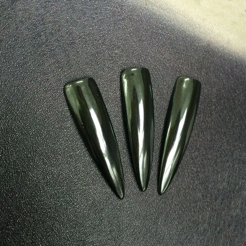 Горячий черный Серебряный Хром пигмент зеркальная пудра ногти маникюр пыль дизайн ногтей блестки украшения гладкое натирание гель лак для ногтей